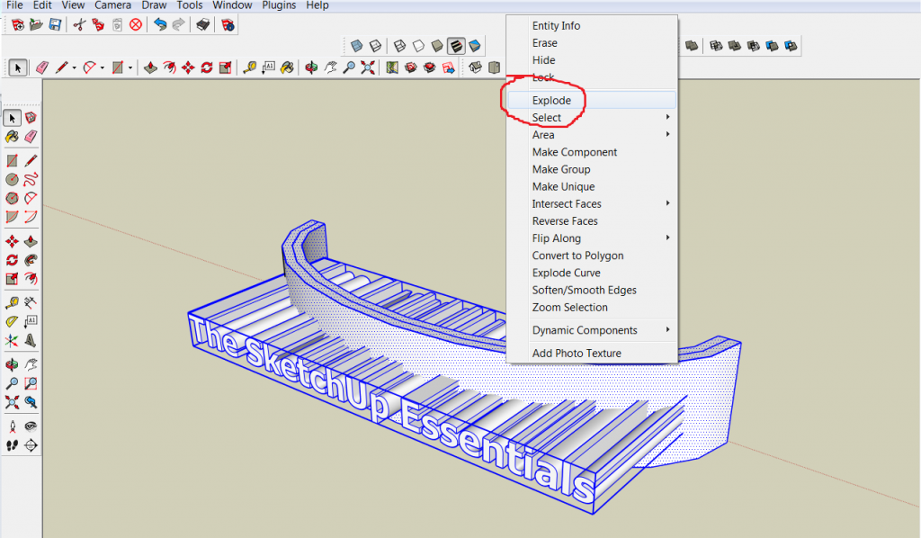 SketchUp Exploded 3d Text