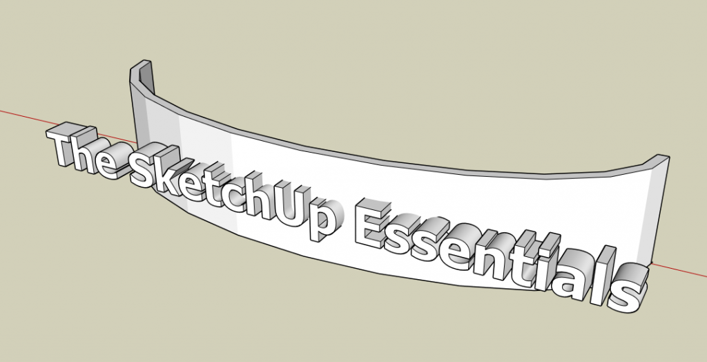 SketchUp Sign 3d Text Tool Flat