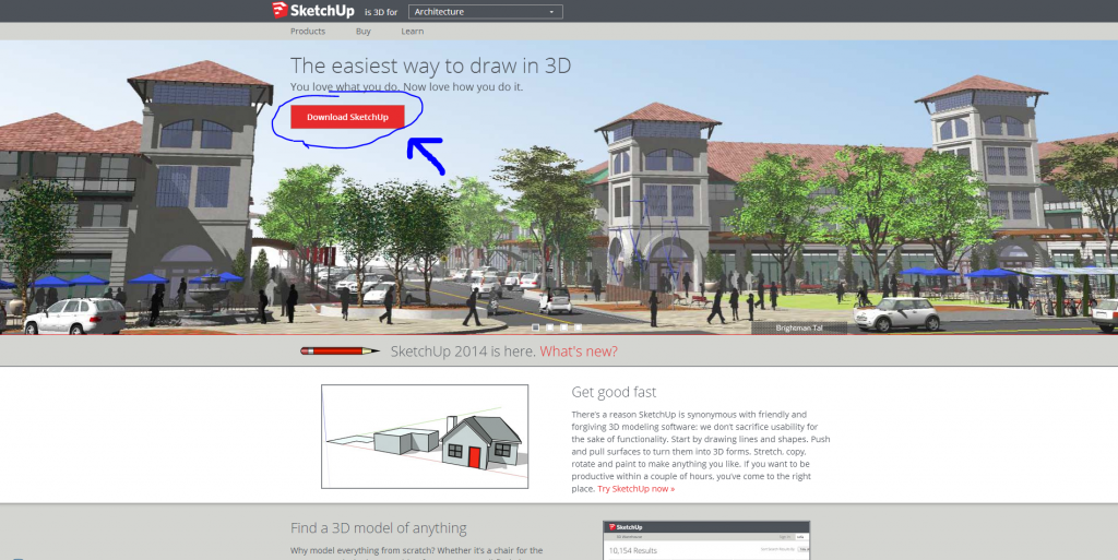 SketchUp Download Front Page