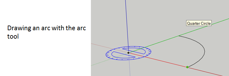Drawing with the SketchUp Arc Tool