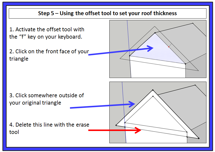 Using the SketchUp Offset tool to create your roff