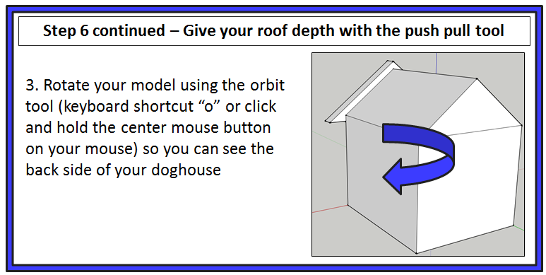 Rotating your model with the orbit tool