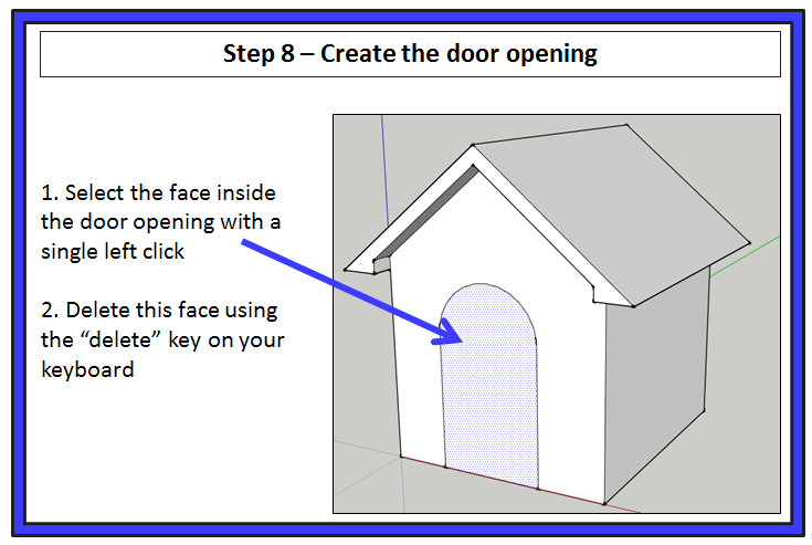 Create your doghouse door opening