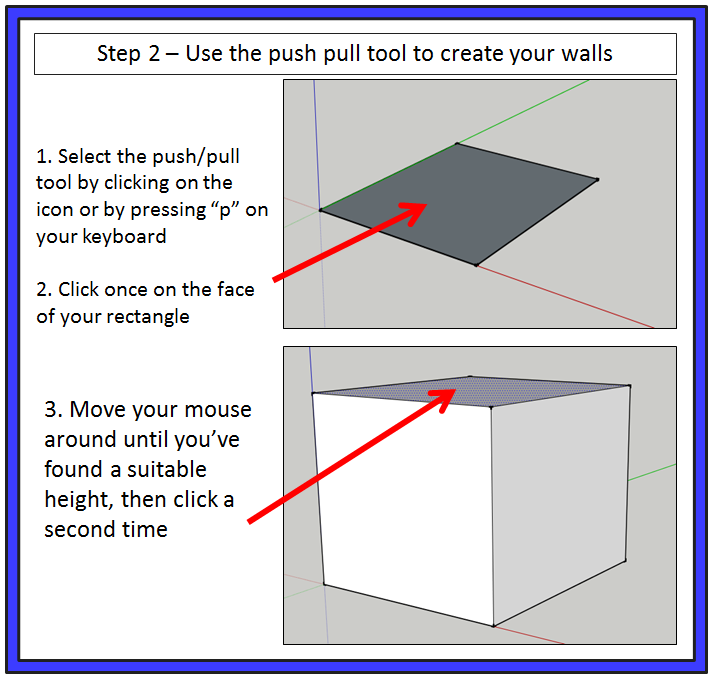 SketchUp Push/Pull Tutorial - Creating Walls