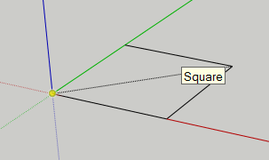 Drawing a square in SketchUp 