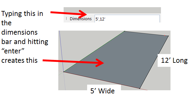 Drawing a Precise Rectangle in SketchUp
