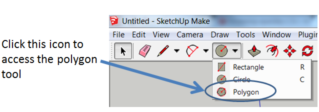 SketchUp Polygon Tool Icon Location