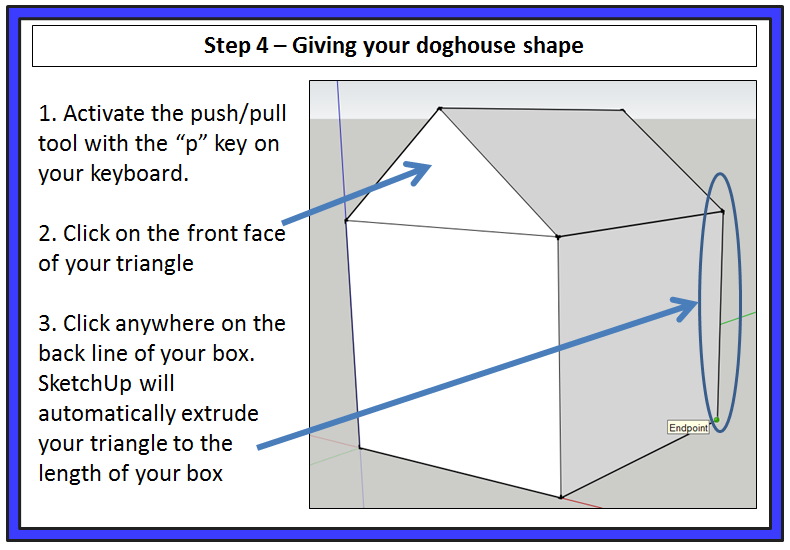 Using SketchUp Push/Pull to draw your roof