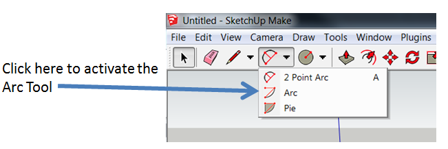 SketchUp Arc Tool Icon Location