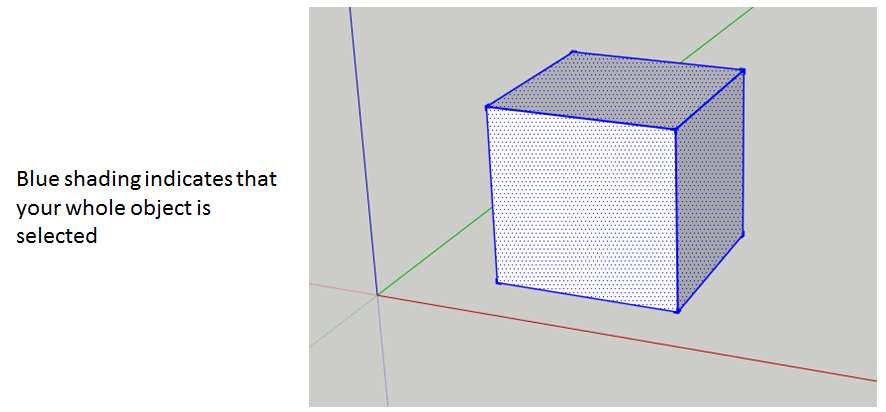 Selecting 3d objects for the SketchUp Scale Tool