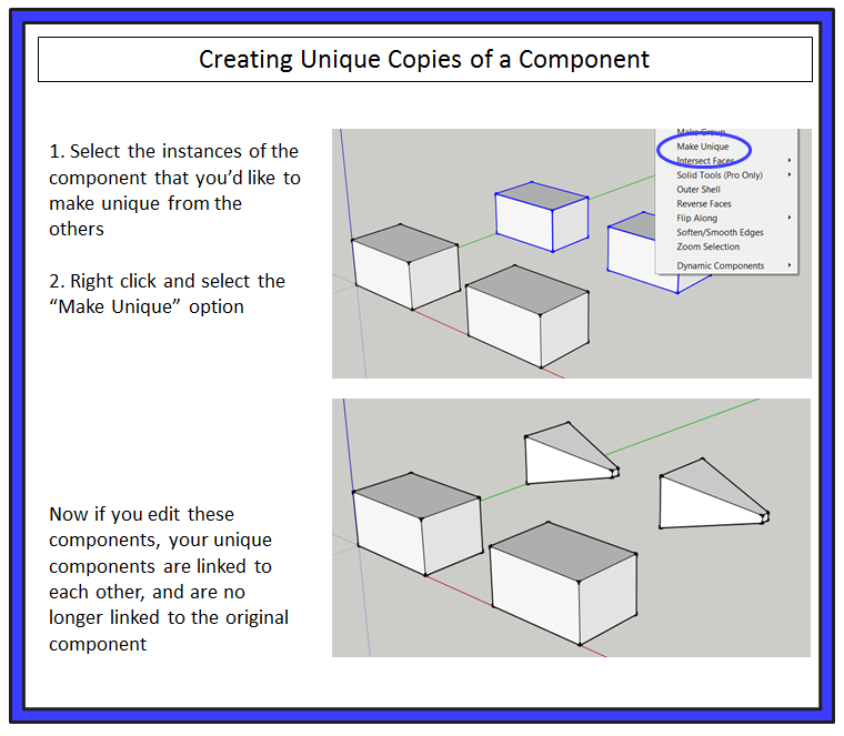 Making Unique Components in SketchUp