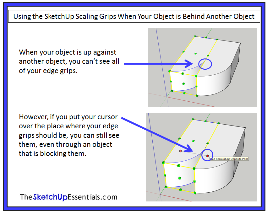 What to do if you cant see the scaling grips in sketchUp
