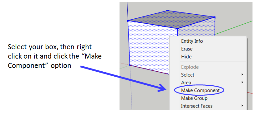 Creating a Box Component in SketchUp