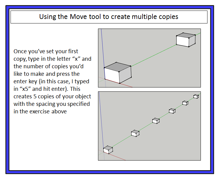 Creating Multiple Copies with the SketchUp Move Tool