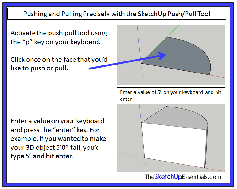Pushing and Pulling Precisely in SketchUp