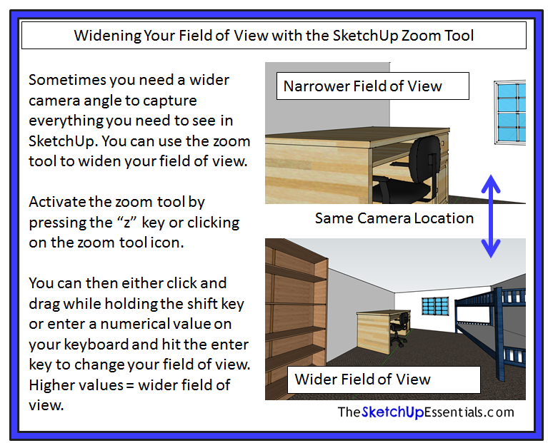 Adjusting your field of view in SketchUp