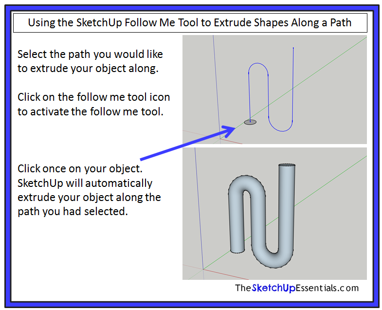 Follow Me Pipe Along Total Path SketchUp