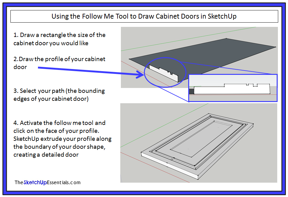 Extruding Shapes Along Paths With The Sketchup Follow Me Tool The Sketchup Essentials