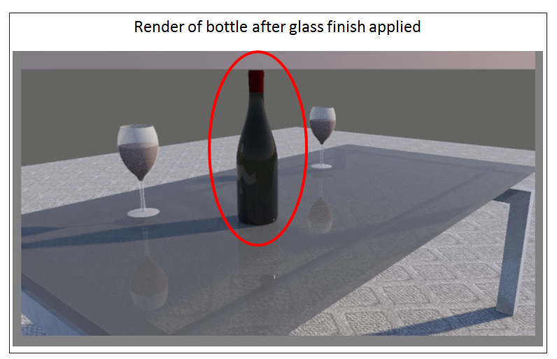 Shaderlight Glass Bottle Material Rendered
