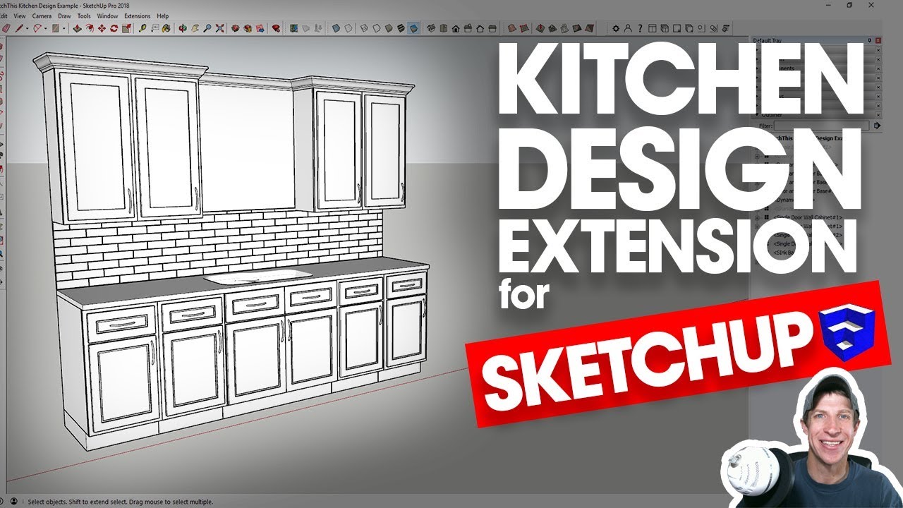 easy kitchen design sketchup