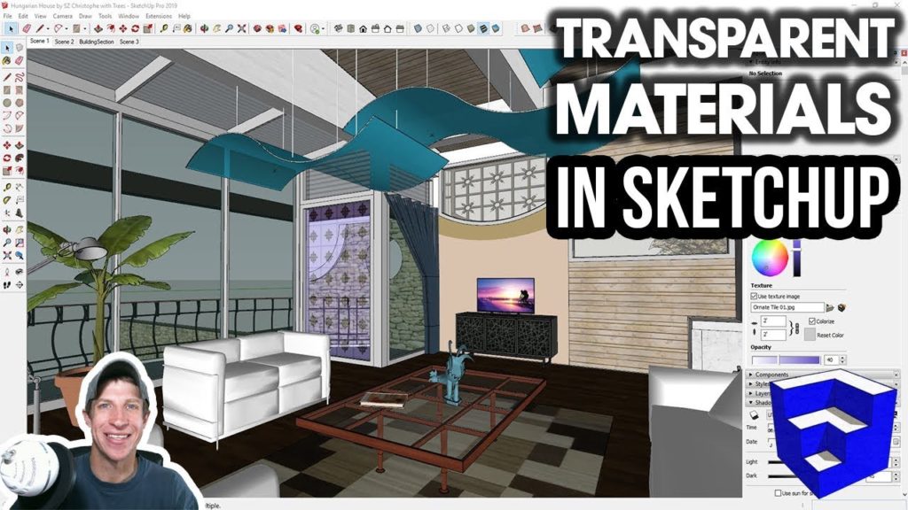 CREATING TRANSPARENT MATERIALS In SketchUp The SketchUp Essentials