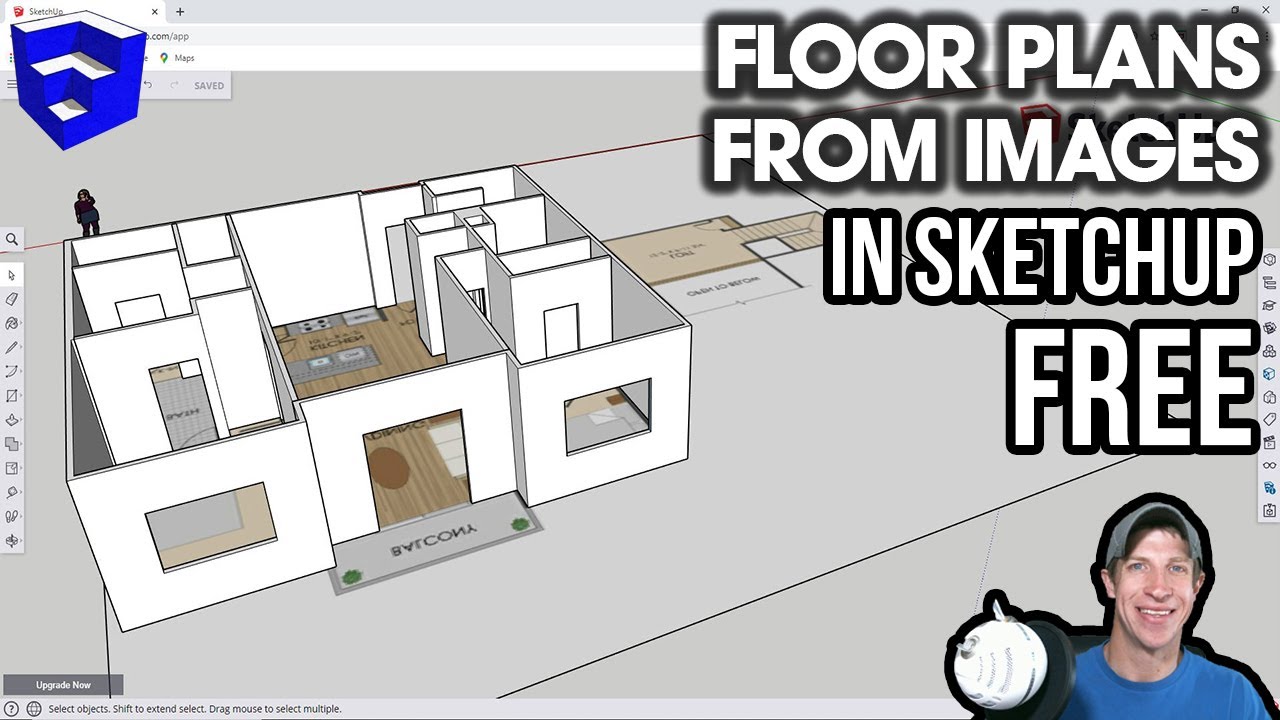 Creating Floor Plans FROM IMAGES in SketchUp Free! - The SketchUp