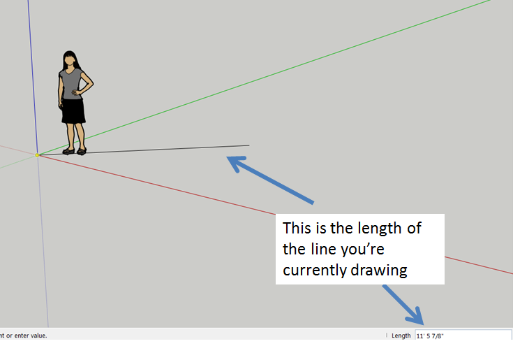SketchUp Measurements Box Infromation