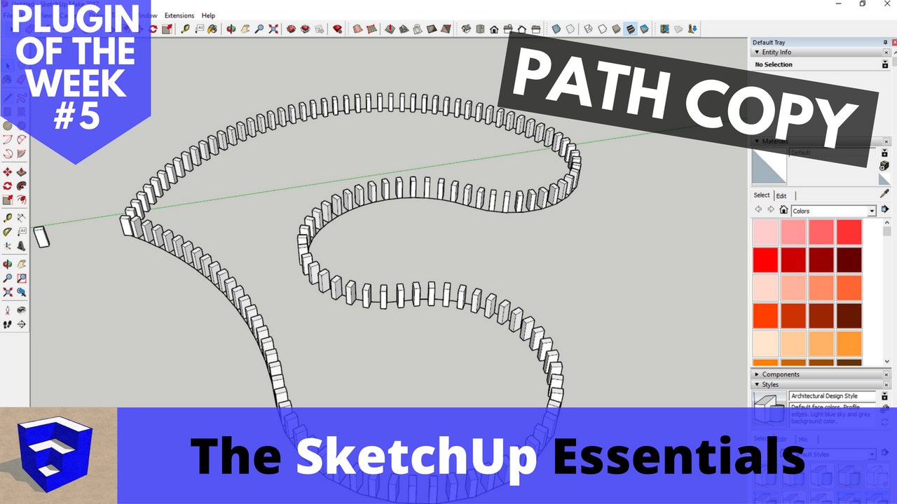 Copy Components Along Paths with Path Copy – SketchUp Plugin of the Week #5
