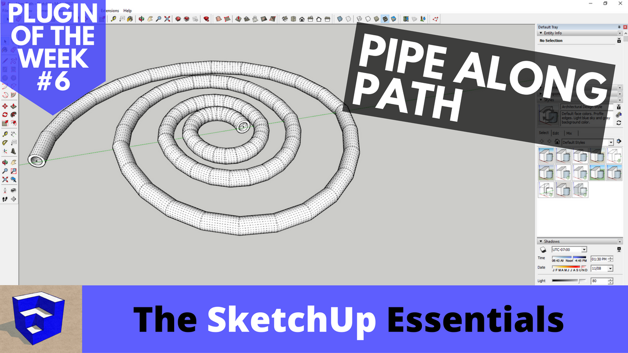 Create Pipes Along Paths in SketchUp with Pipe Along Path