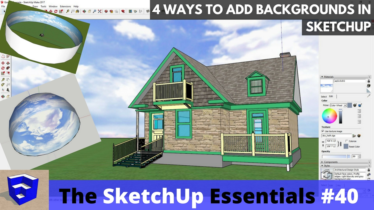Sketchup фоновое изображение