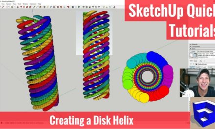 Creating a Disc Helix in SketchUp with No Extensions – SketchUp Quick Tutorials