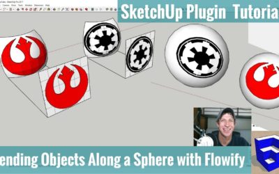 Bending Logos Along the Face of a Sphere in SketchUp with Flowify – SketchUp Star Wars Tutorial!