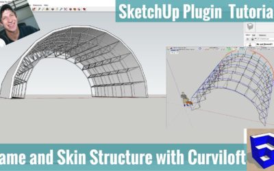 Modeling a Curving Truss Frame Structure in SketchUp with Curviloft