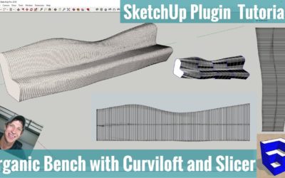 Modeling an Organic Bench with Slicer and Curviloft in SketchUp