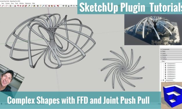 Create CRAZY SHAPES with FFD and Joint Push Pull for SketchUp!!! (RENDERED IN ENSCAPE!)