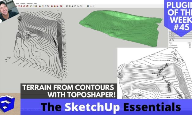 Creating Terrain in SketchUp from Contours with Toposhaper – SketchUp Extension of the Week #45