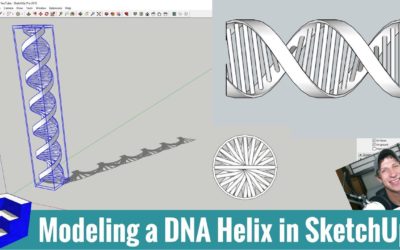 Modeling a DNA Helix in SketchUp with Curviloft and Helix Along Curve