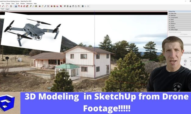 3D MODELING WITH A DRONE! Using Drone Footage with Photo Match in SketchUp