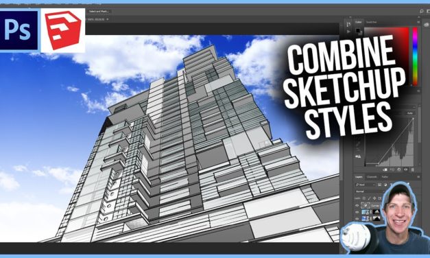 COMBINING SKETCHUP STYLES in Photoshop – Photoshop Stylized Rendering Tutorial
