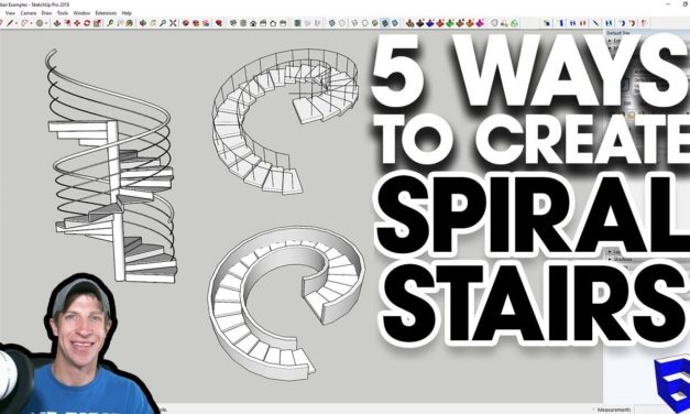 5 Ways to Create SPIRAL STAIRS IN SKETCHUP