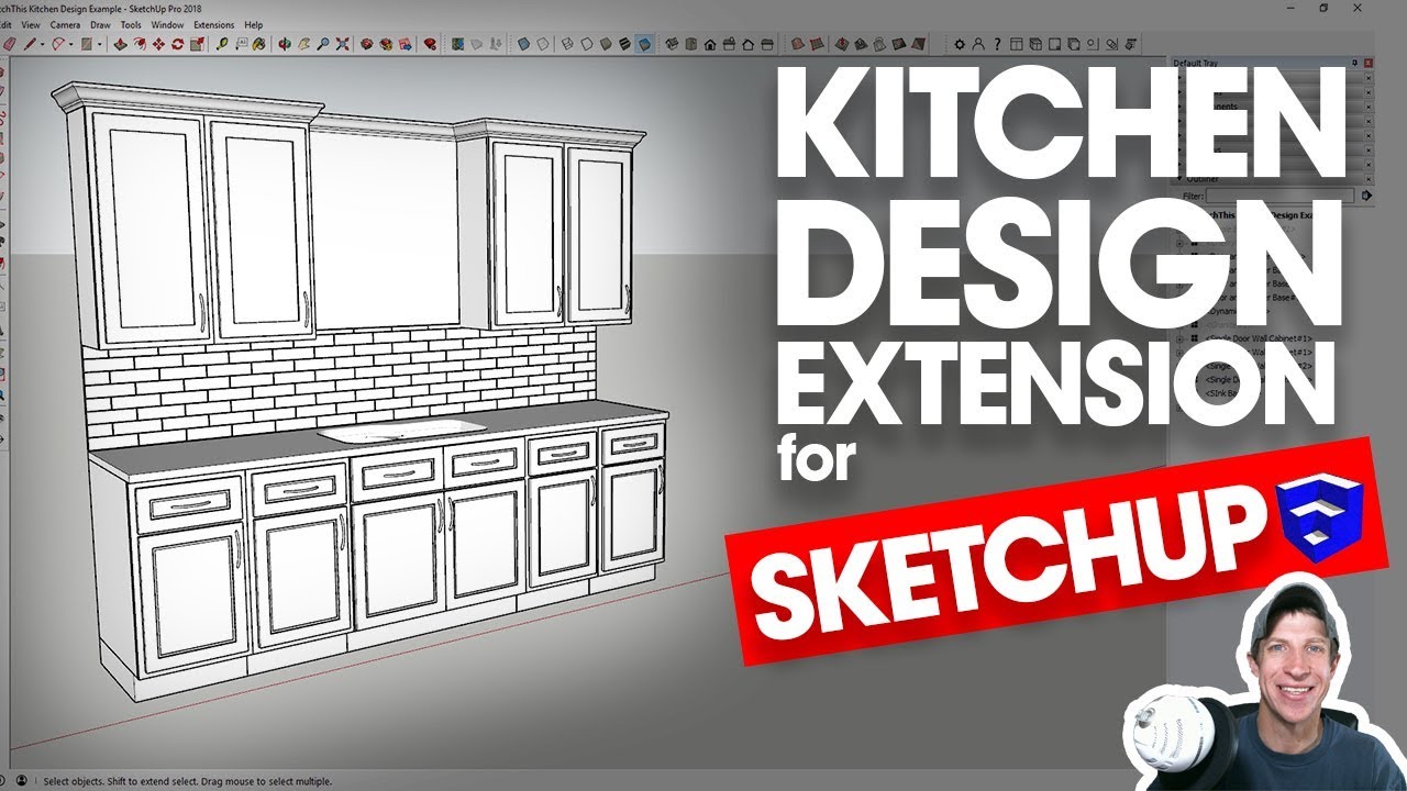 EASY KITCHEN DESIGN IN SKETCHUP with SketchThis Kitchen Design! - The