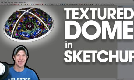 CREATING A TEXTURED DOME in SketchUp with Drape, Thru Paint, and Joint Push Pull