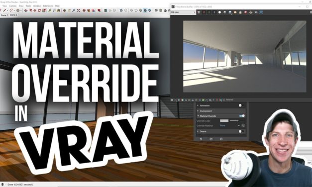 USING MATERIAL OVERRIDE IN VRAY 3.6 to Preview Lighting – Vray for SketchUp