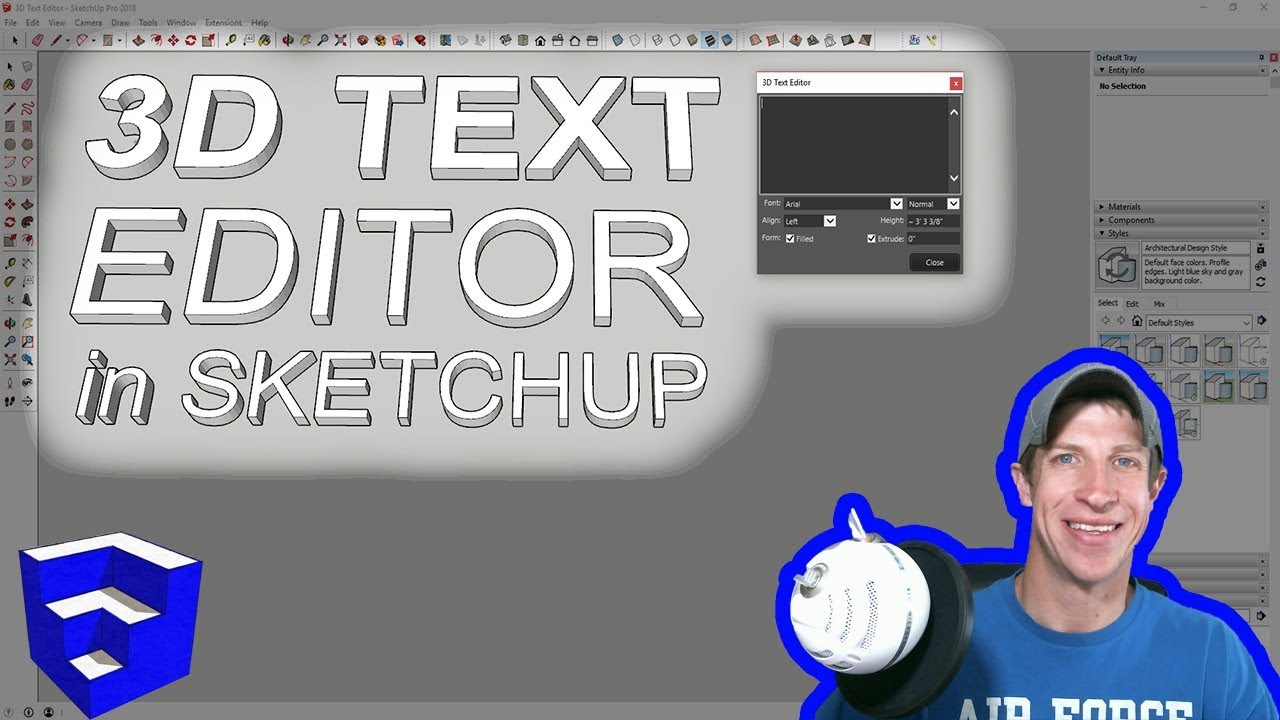 3d text editor sketchup