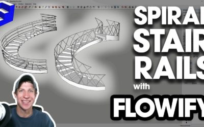 CREATING SPIRAL STAIR RAILS IN SKETCHUP with Flowify