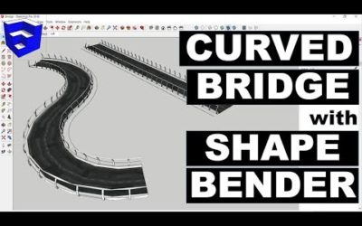 Creating a CURVED BRIDGE WITH TEXTURES with Shape Bender and SketchUp