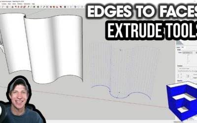 EDGES TO FACES in SketchUp – Extrude Tools Extrude Edges by Vector
