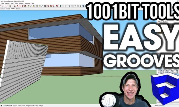 Creating EASY GROOVES in Walls – SketchUp/1001Bit Tools Tutorial