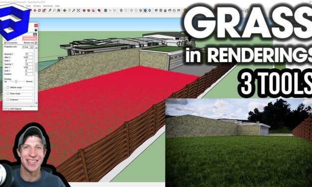 3 WAYS TO CREATE GRASS in SketchUp for Renderings