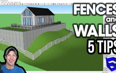 5 WAYS TO CREATE FENCES AND WALLS in SketchUp